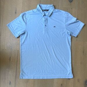 Travis Mathew Classic Blue Polo Shirt, Size M
